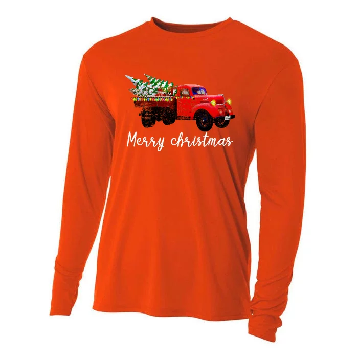 Merry Christmas Truck Cooling Performance Long Sleeve Crew