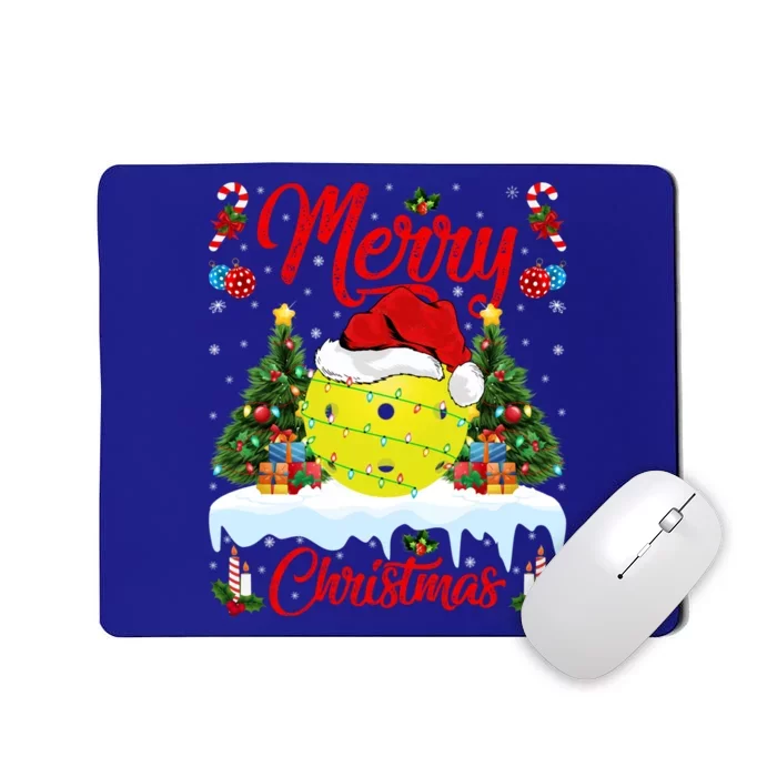 Merry Christmas Tree Pickleball Ugly Sweater Pickleball Xmas Gift Mousepad