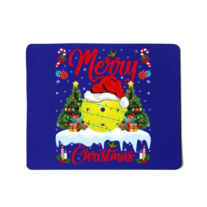 Merry Christmas Tree Pickleball Ugly Sweater Pickleball Xmas Gift Mousepad