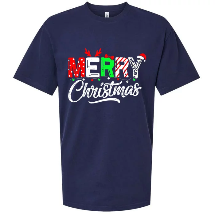 Merry Christmas Tree Buffalo Plaid Red White Green Cute Xmas Sueded Cloud Jersey T-Shirt