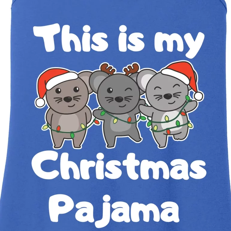 Mouse Christmas This Is My Christmas Pajama Gift Ladies Essential Tank