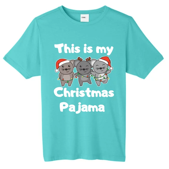 Mouse Christmas This Is My Christmas Pajama Gift ChromaSoft Performance T-Shirt