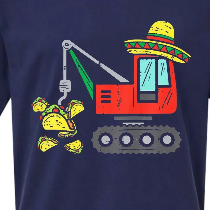 Mexican Crane Tacos Cinco De Mayo Fiesta Sueded Cloud Jersey T-Shirt