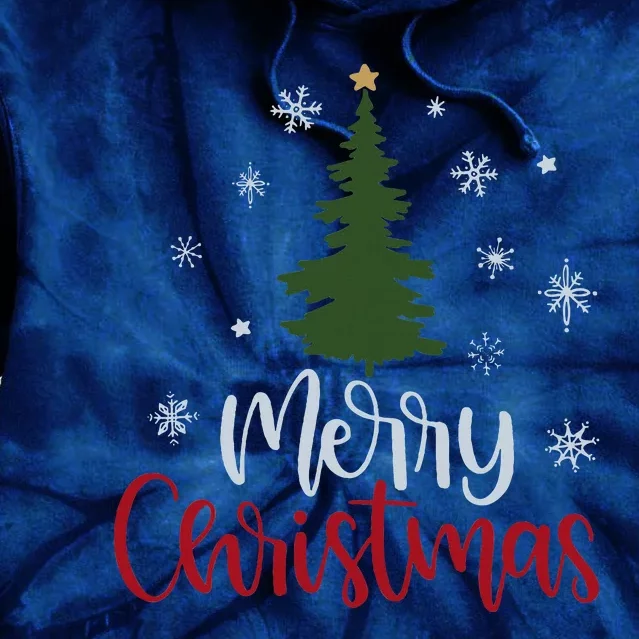 Merry Christmas Tree Christmas Tie Dye Hoodie