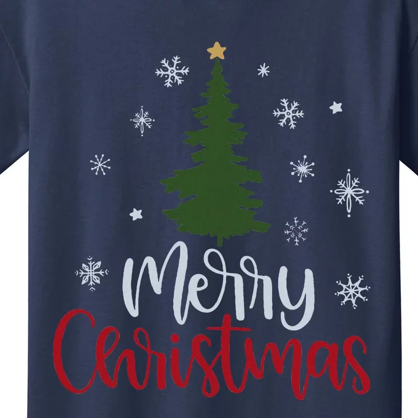 Merry Christmas Tree Christmas Kids T-Shirt