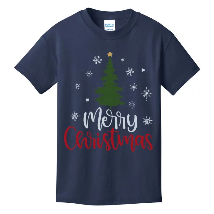 Merry Christmas Tree Christmas Kids T-Shirt