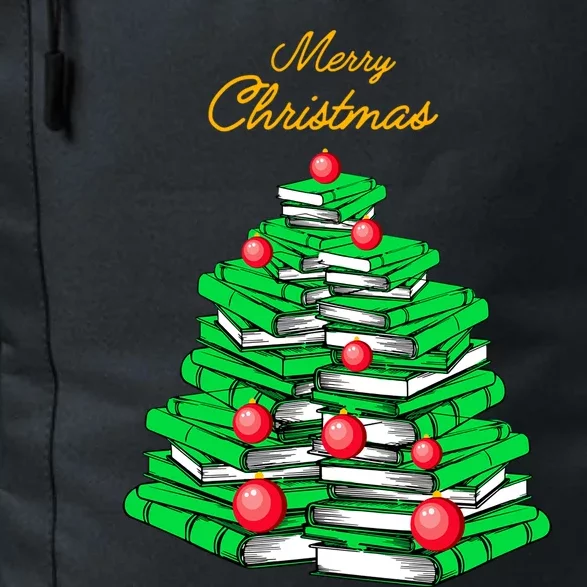 Merry Christmas Tree Gift Love Reading Books Librarian Nerd Meaningful Gift Daily Commute Backpack