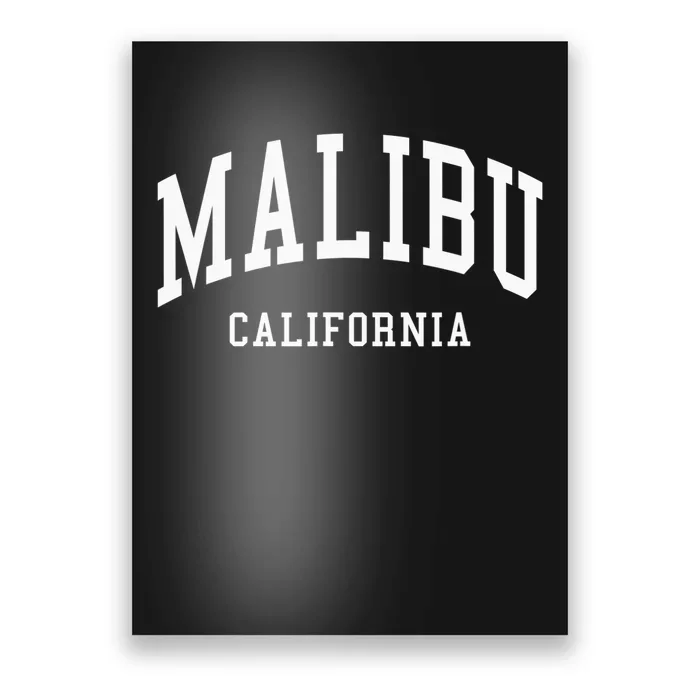 Malibu California Throwback Design Classic Poster