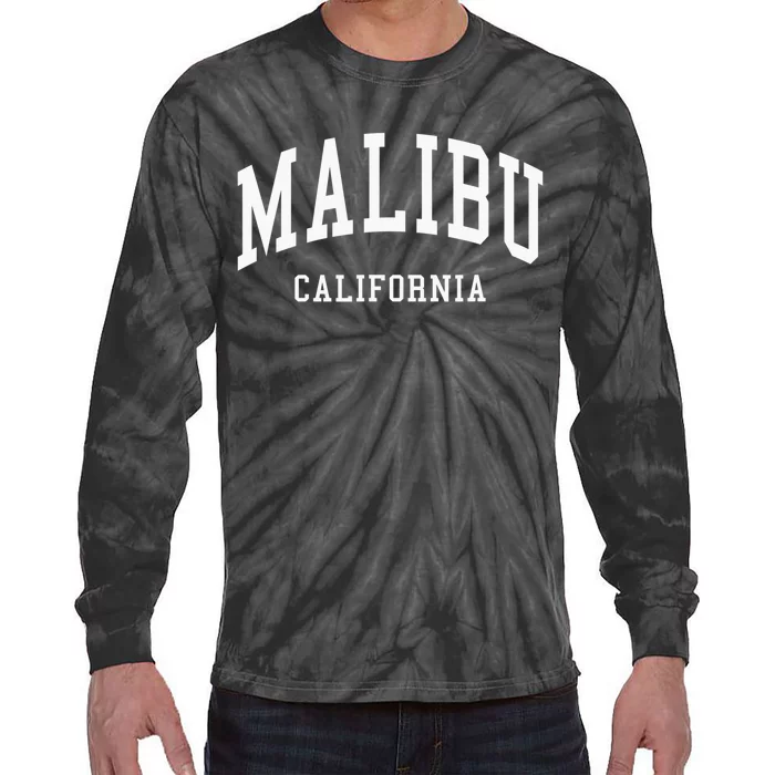 Malibu California Throwback Design Classic Tie-Dye Long Sleeve Shirt