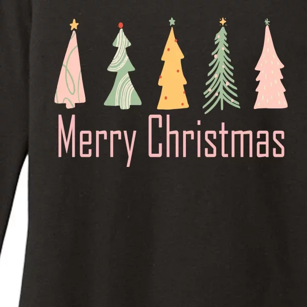 Merry Christmas Trees Cute Holiday Womens CVC Long Sleeve Shirt