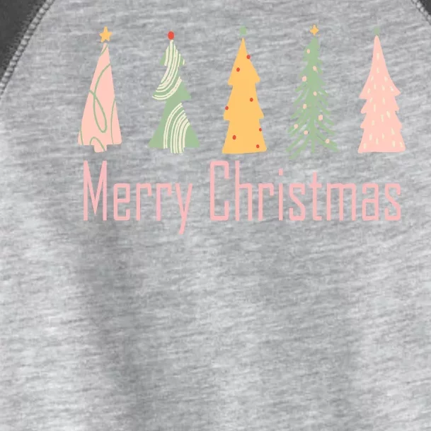 Merry Christmas Trees Cute Holiday Toddler Fine Jersey T-Shirt