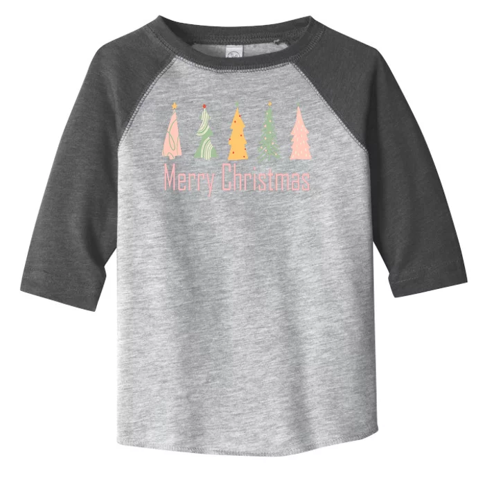 Merry Christmas Trees Cute Holiday Toddler Fine Jersey T-Shirt