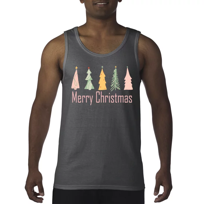 Merry Christmas Trees Cute Holiday Tank Top