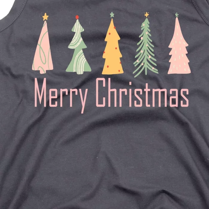 Merry Christmas Trees Cute Holiday Tank Top