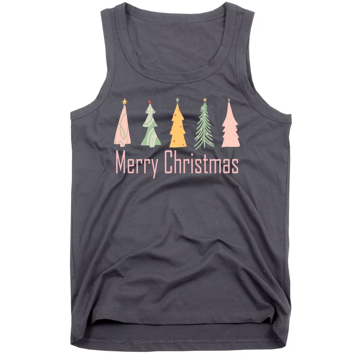 Merry Christmas Trees Cute Holiday Tank Top