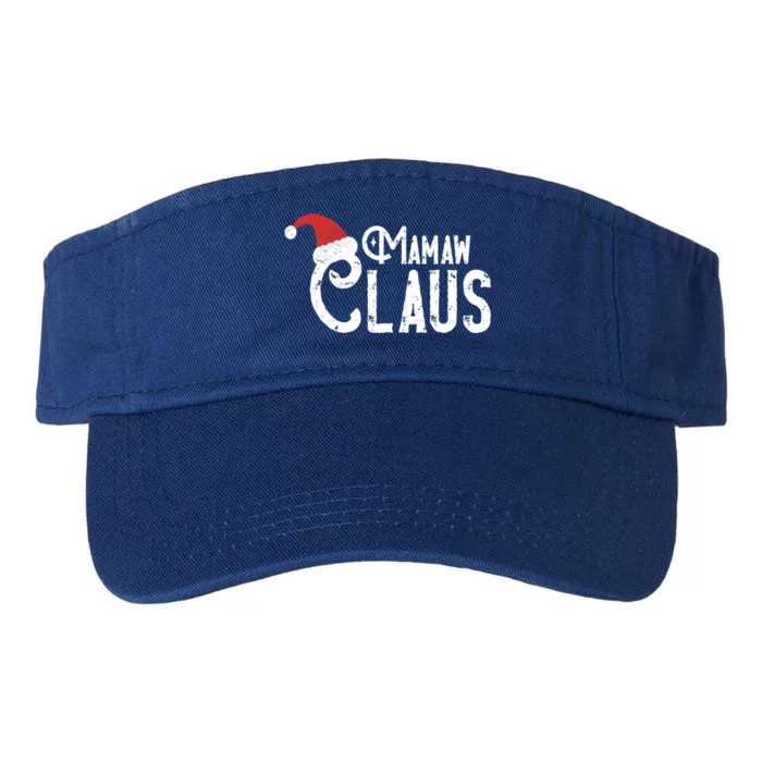 Mamaw Claus Traditional Santa Matching Family Christmas Cool Gift Valucap Bio-Washed Visor