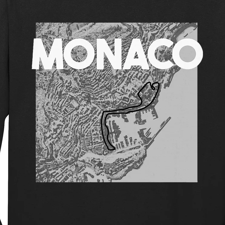 Monaco Circuit Track Layout Long Sleeve Shirt