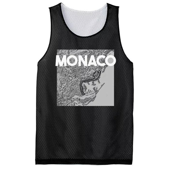 Monaco Circuit Track Layout Mesh Reversible Basketball Jersey Tank