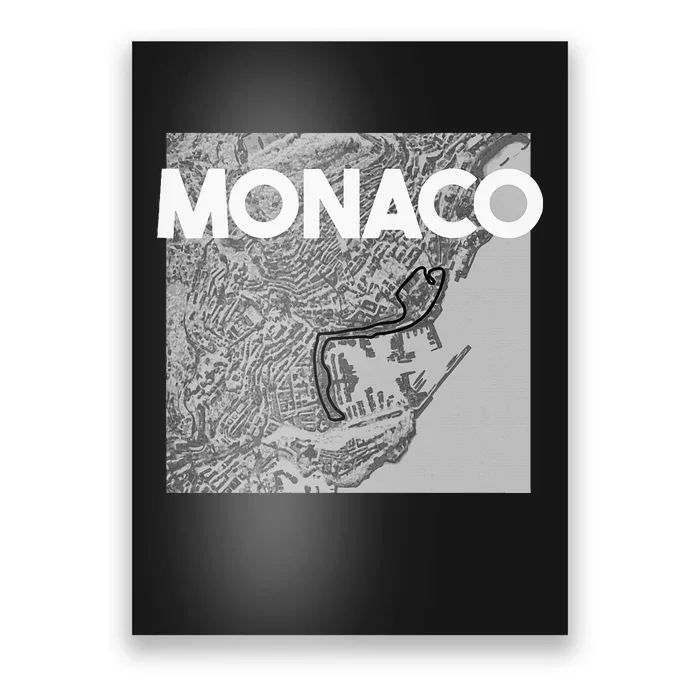 Monaco Circuit Track Layout Poster