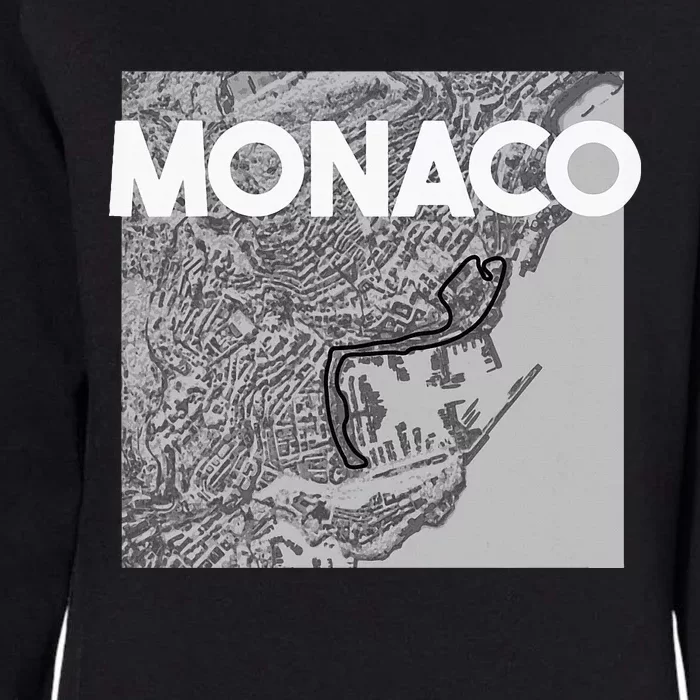 Monaco Circuit Track Layout Womens California Wash Sweatshirt