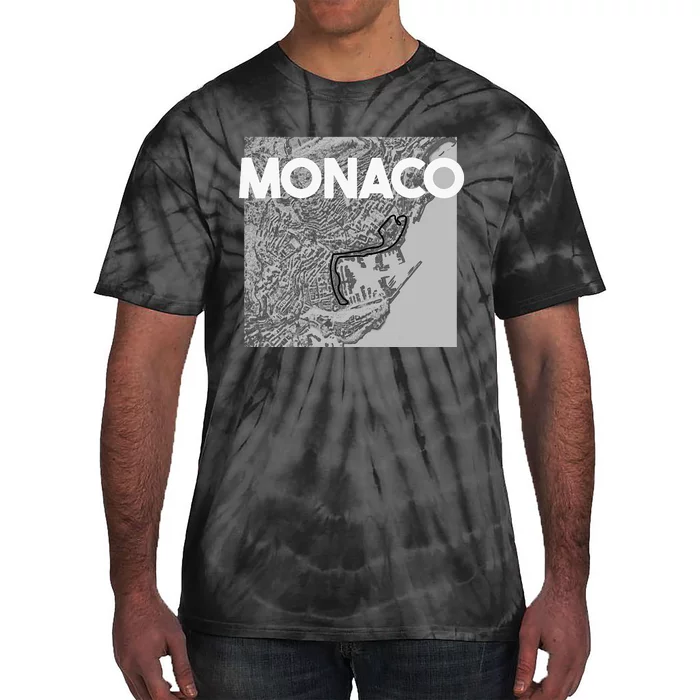 Monaco Circuit Track Layout Tie-Dye T-Shirt