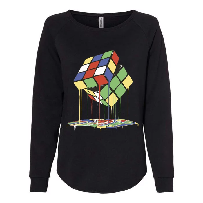 Magic Cube Toy Melting Womens California Wash Sweatshirt