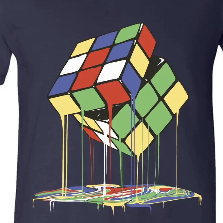 Magic Cube Toy Melting V-Neck T-Shirt