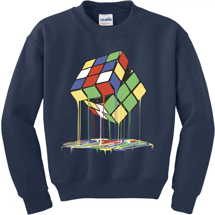 Magic Cube Toy Melting Kids Sweatshirt