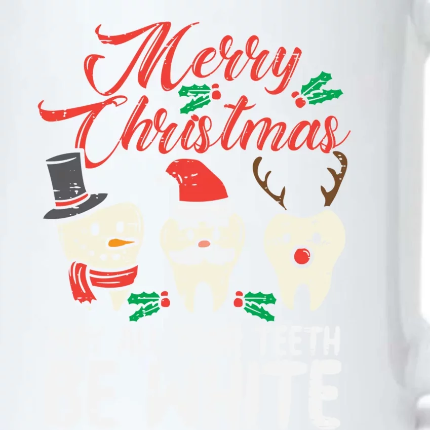 Merry Christmas Teeth Be White Funny Dentist Xmas Dental Funny Gift Black Color Changing Mug