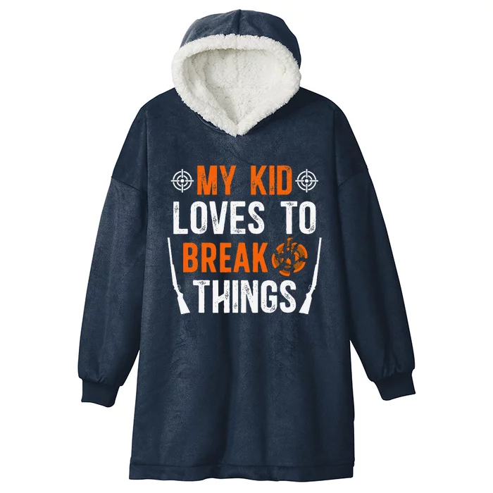 My Child Trap Shooting Mom Of A Trap Shooter Mother Hooded Wearable Blanket