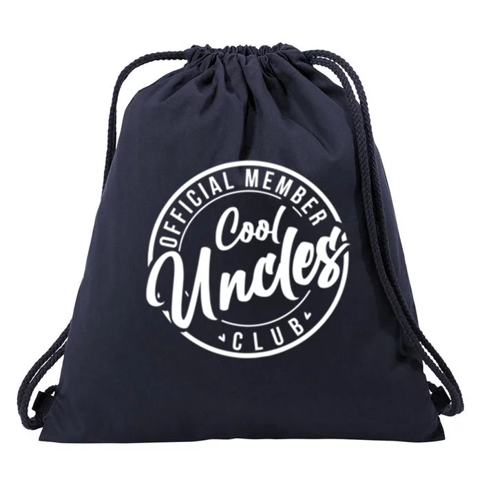 Member Cool Uncles Club Vintage Fathers Day Gift Drawstring Bag