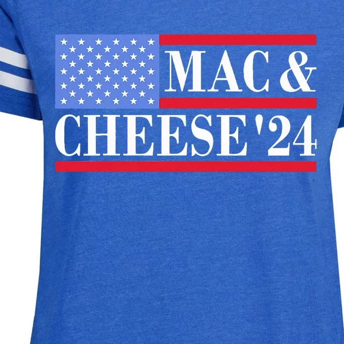 Mac & Cheese Usa Presidential Election Enza Ladies Jersey Football T-Shirt