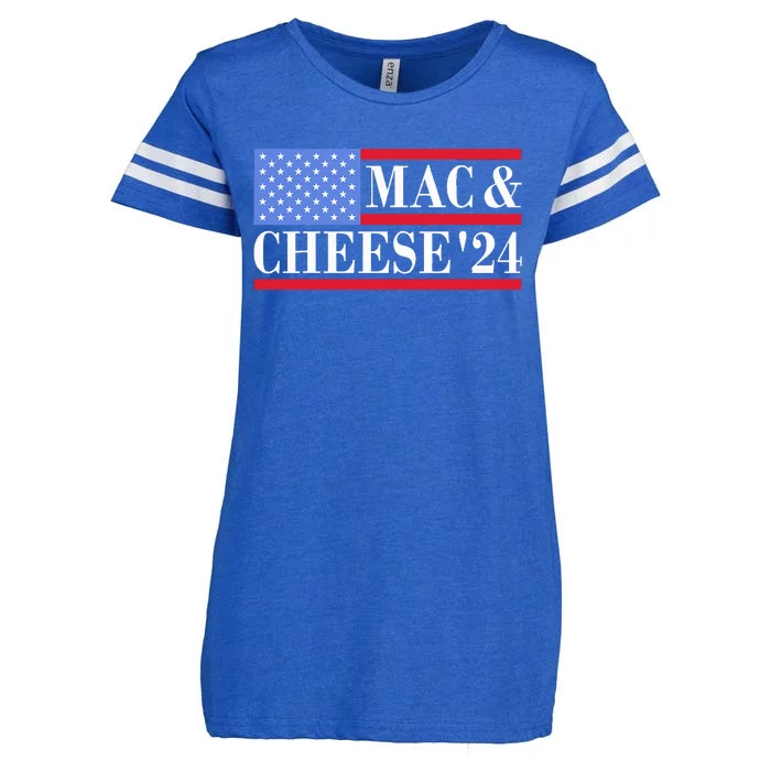 Mac & Cheese Usa Presidential Election Enza Ladies Jersey Football T-Shirt