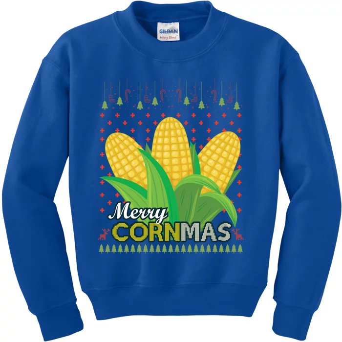 Merry Cornmas Ugly Christmas Sweater For Farmer Corn Lover Cute Gift Kids Sweatshirt