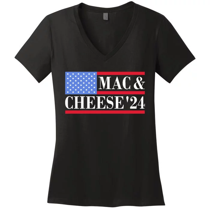 Mac & Cheese Usa Presidential Election Women's V-Neck T-Shirt