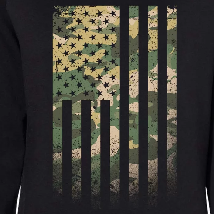 Military Camouflage USA American Flag Womens California Wash Sweatshirt