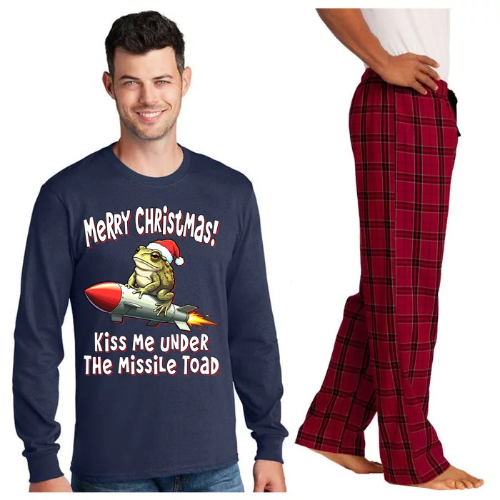 Merry Christmas Under The Missile Toad Long Sleeve Pajama Set