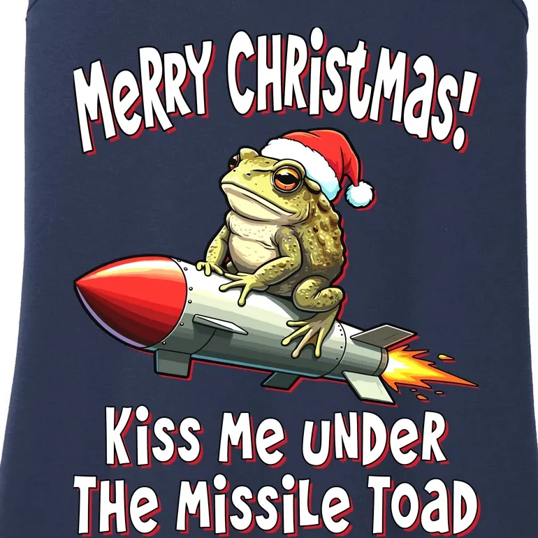 Merry Christmas Under The Missile Toad Ladies Essential Tank