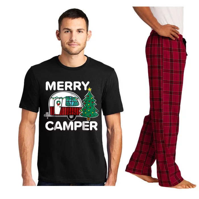 Merry Campers Vintage Campers Christmas Tree Camping Gift Pajama Set