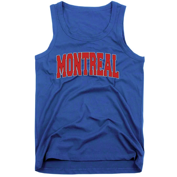 Montreal Canada Varsity Style Vintage Retro Canadian Sports Gift Tank Top