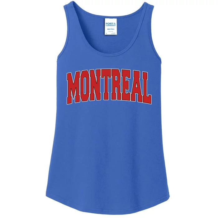 Montreal Canada Varsity Style Vintage Retro Canadian Sports Gift Ladies Essential Tank