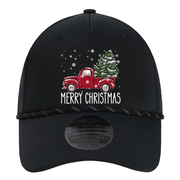 Merry Christmas Vintage Pickup Truck Tree Dachshund Performance The Dyno Cap