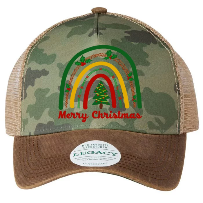 Merry Christmas Vintage Rainbow Festive Legacy Tie Dye Trucker Hat