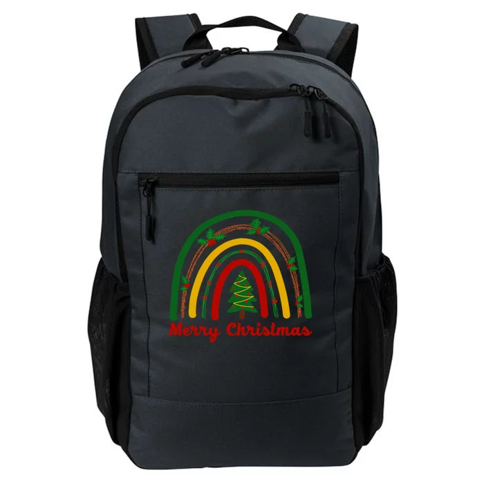 Merry Christmas Vintage Rainbow Festive Daily Commute Backpack