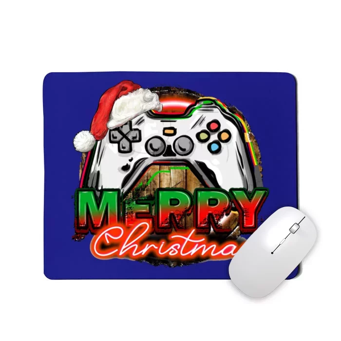 Merry Christmas Video Game Controller Xmas Santa Hat Gamer Cute Gift Mousepad