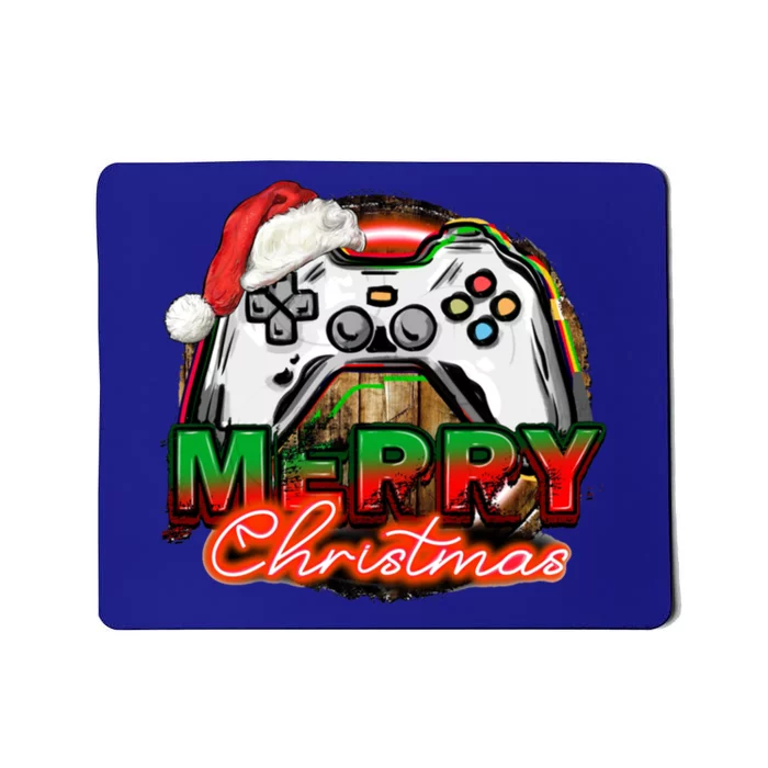 Merry Christmas Video Game Controller Xmas Santa Hat Gamer Cute Gift Mousepad