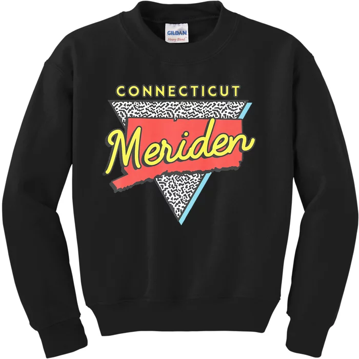 Meriden Connecticut Vintage Ct Triangle Kids Sweatshirt