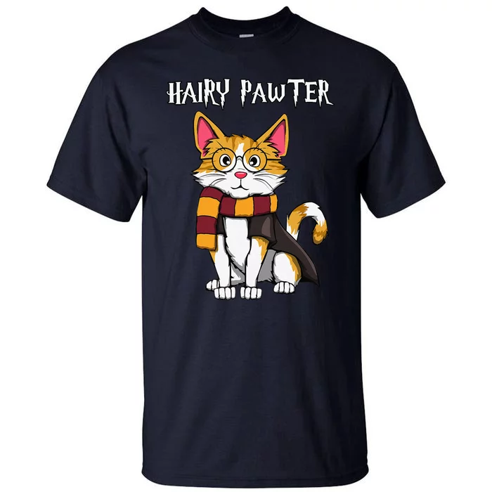 Magic Cat With Glasses  Harry Pawter Funny Gift Tall T-Shirt