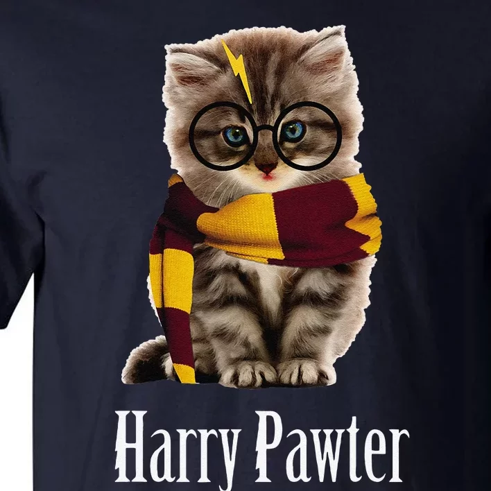 Magic Cat With Glasses  Harry Pawter Funny Tall T-Shirt