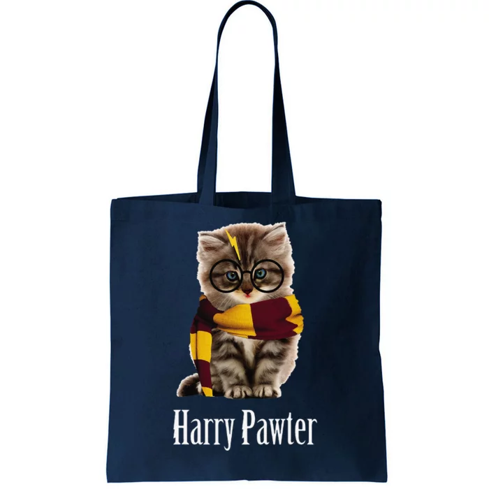 Magic Cat With Glasses  Harry Pawter Funny Tote Bag